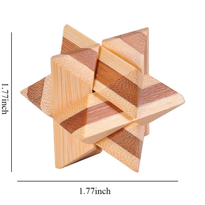 Wooden Kong Ming Lock Lu Ban Lock IQ Brain Teaser Educational Toy for Kids Children Montessori 3D Puzzles Game Unlock Toys Adult