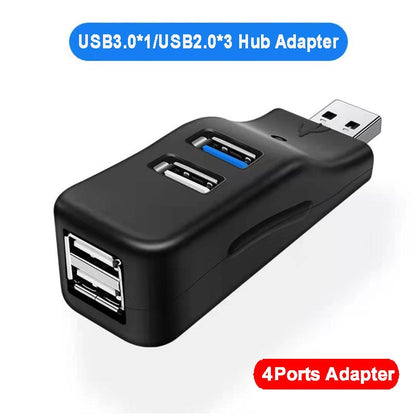 USB 3.0 HUB Adapter Extender Mini Splitter Box 3/4 Ports for PC Laptop Macbook Mobile Phone High Speed ​​U Disk Reader for Xiaomi