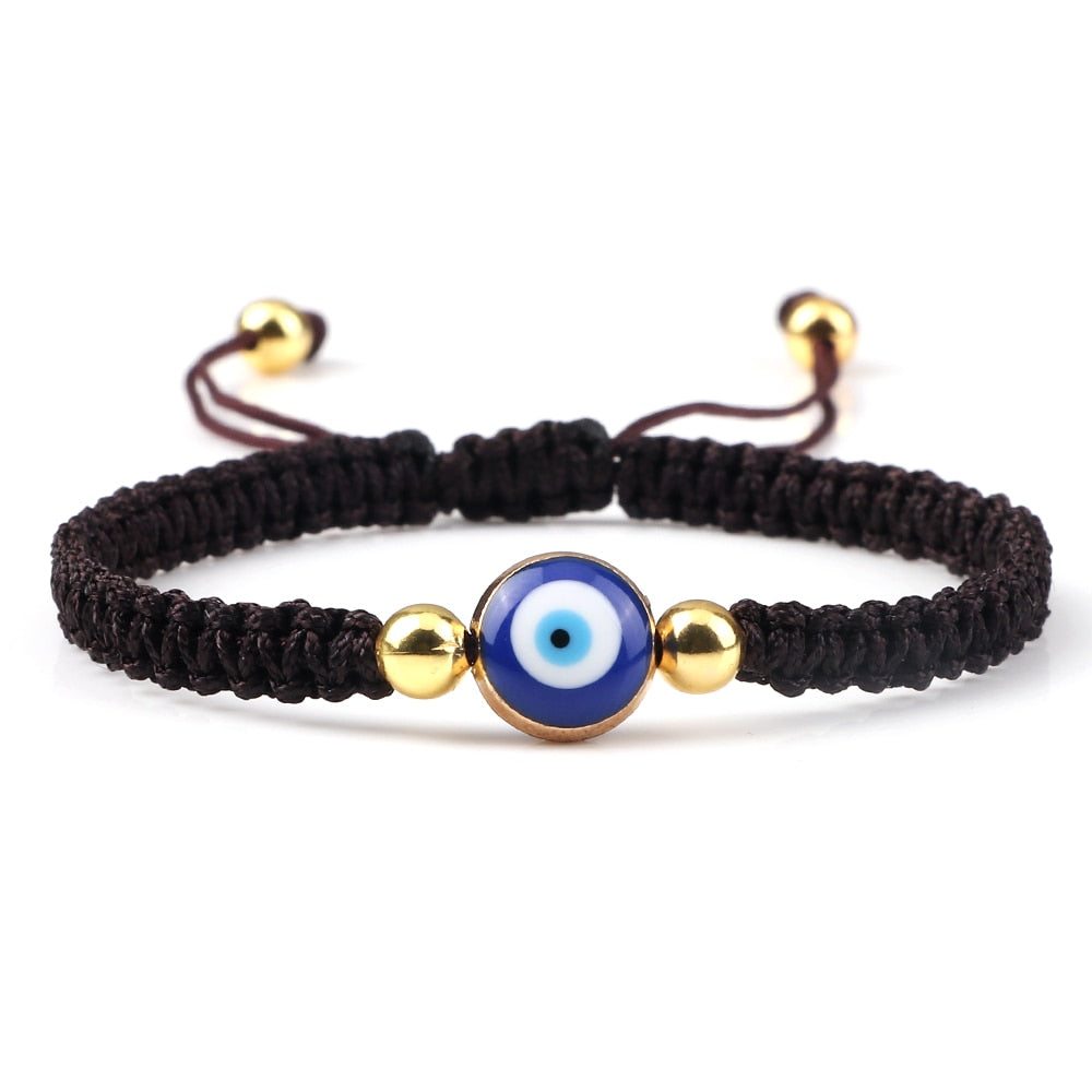 New Evil Eye Braided Bracelet Lucky Red Black Color Thread Couple Chain Handmade Prayer Bangles Pulsera Jewelry Gift for Friend