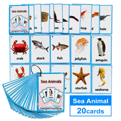 Children Baby English Learning Word Pocket Card Flashcard Montessori Educational Toys Words Table Game Gift for Kids Montessori