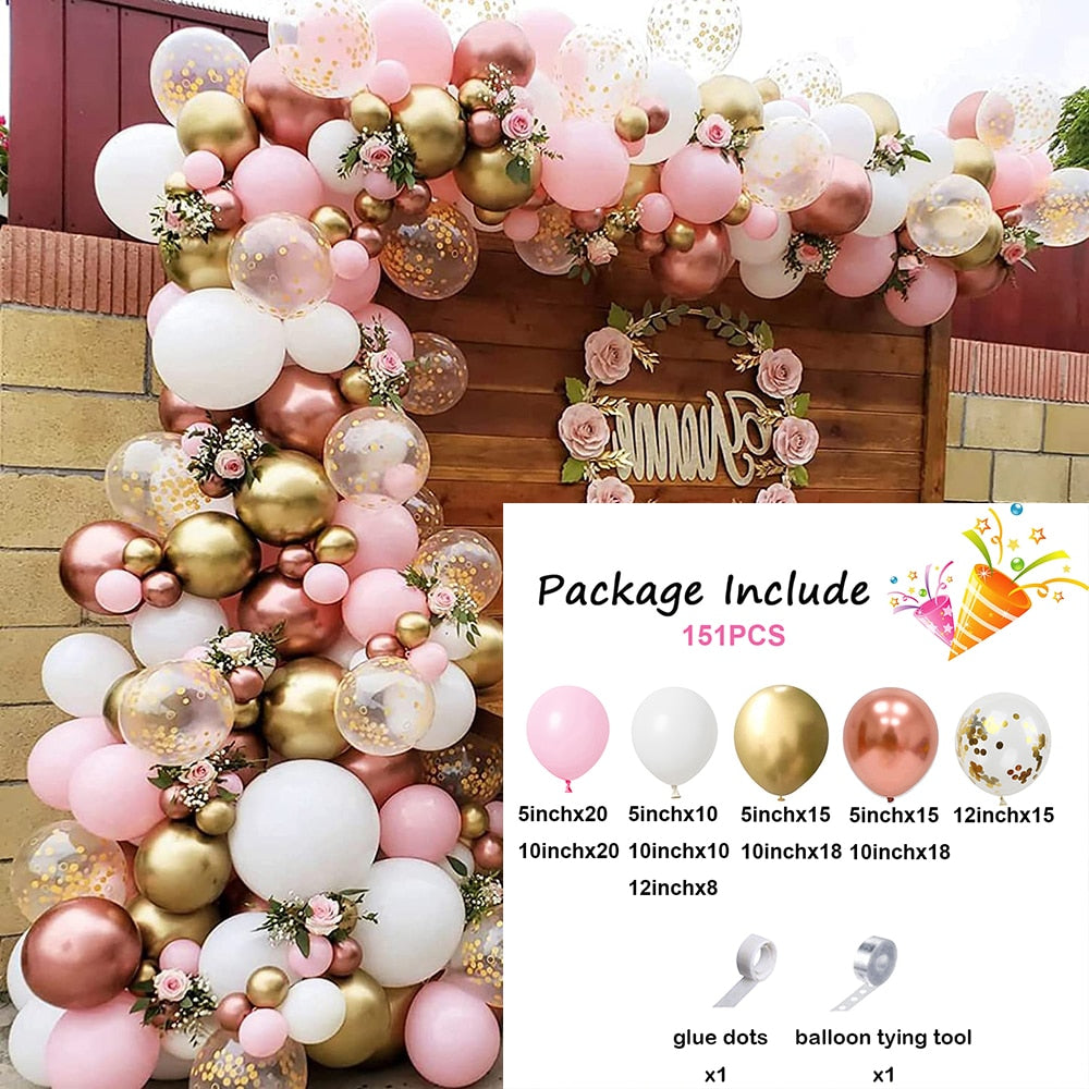 Pastel Pink Blue Balloons Arch Garland Kit Boys Girls Gender Reveal Baby Shower Ballon Decorations Birthday Party Decor Globos