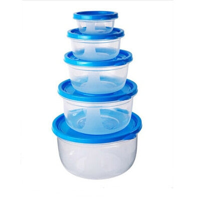 5 Pieces Sets plastic Lunch Box Portable Bowl  Food Container Lunchbox Eco-Friendly Food  Storage Boxes Kitchen Seal Box