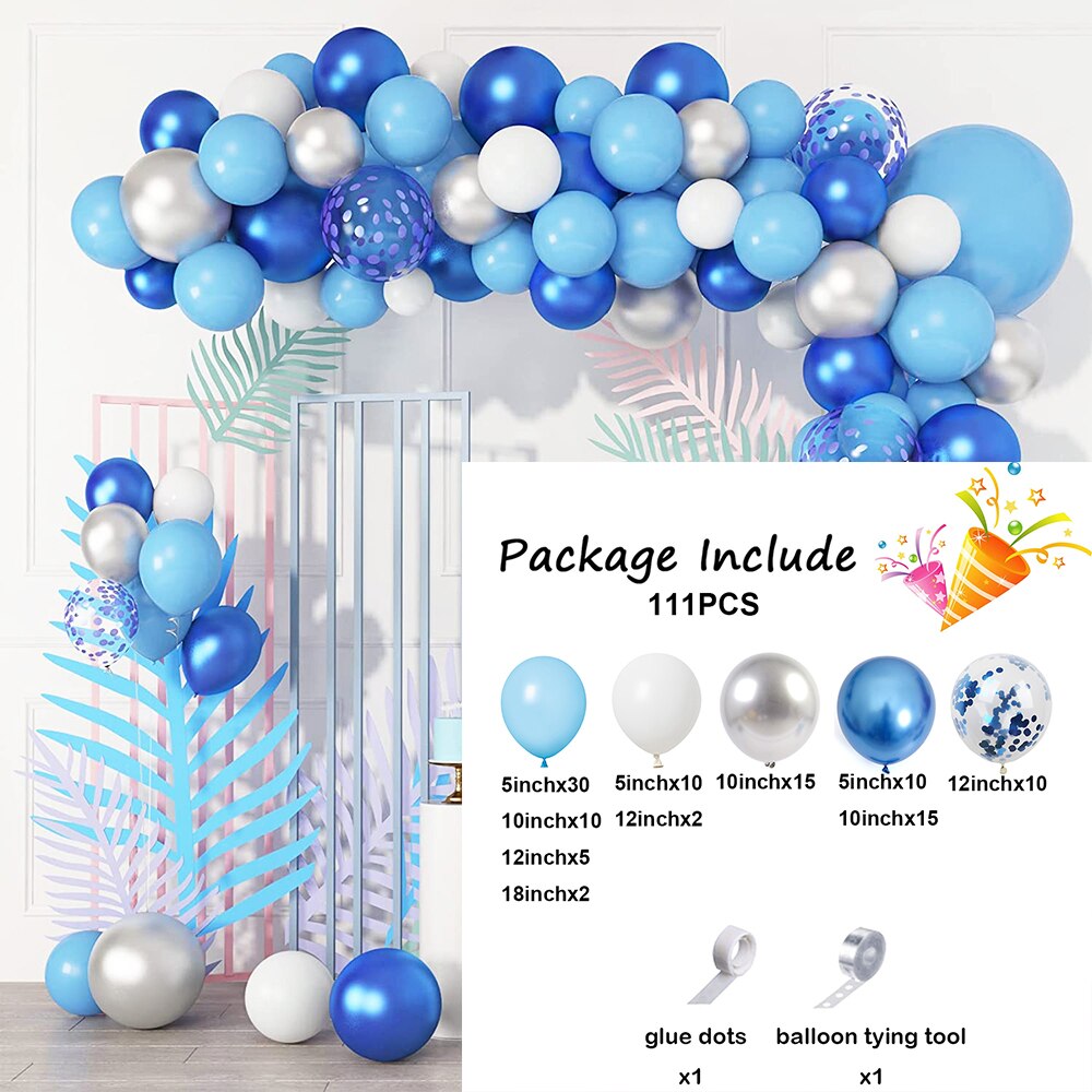 Pastel Pink Blue Balloons Arch Garland Kit Boys Girls Gender Reveal Baby Shower Ballon Decorations Birthday Party Decor Globos