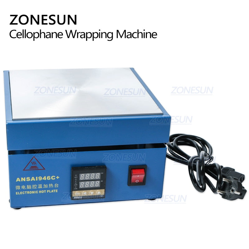 ZONESUN 850W Phone Repairing Machine Cigarette Perfume Playing Card Poker Comestics BOPP Film Wrapping Machine Sealing Machine