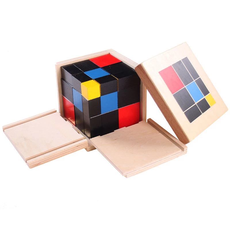 Montessori Math Toys Wooden Binomial Cube Montessori Math Materials Preschool Educational Learning Toys For Children MG1464H