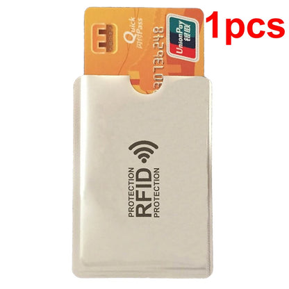 Men Anti Rfid Wallet Blocking Reader Lock Bank Card Holder Id Bank Card Case Protection Metal Credit NFC Holder Aluminium 6*9cm