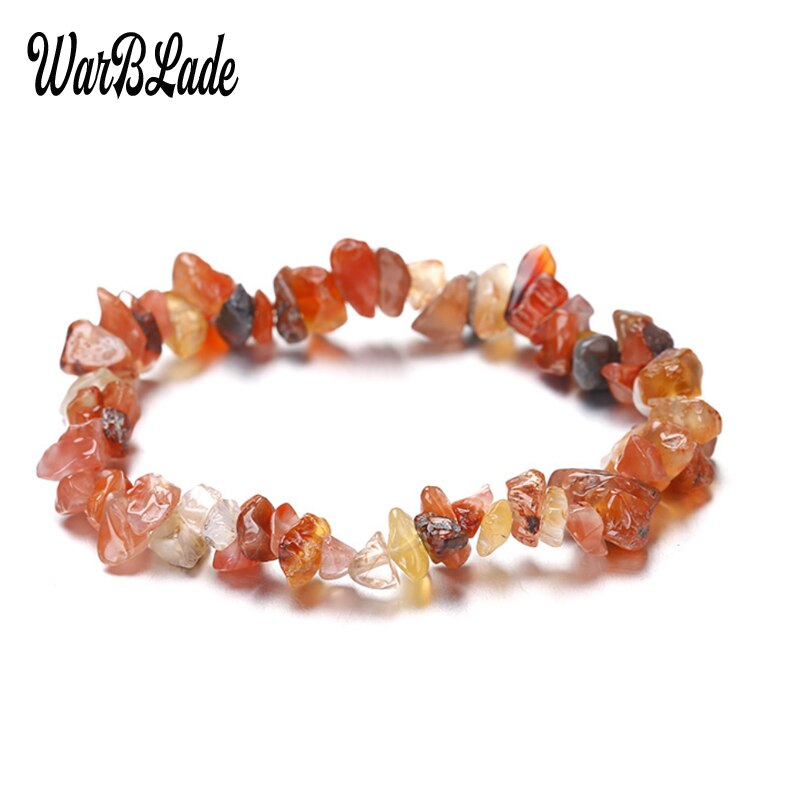 Natural Stone Bracelets for Women Strand Chips Nugget Clear Quartz Power Stone Opal Moonstone Beads Charkra Bracelet Wristband