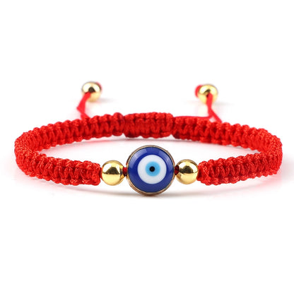 New Evil Eye Braided Bracelet Lucky Red Black Color Thread Couple Chain Handmade Prayer Bangles Pulsera Jewelry Gift for Friend