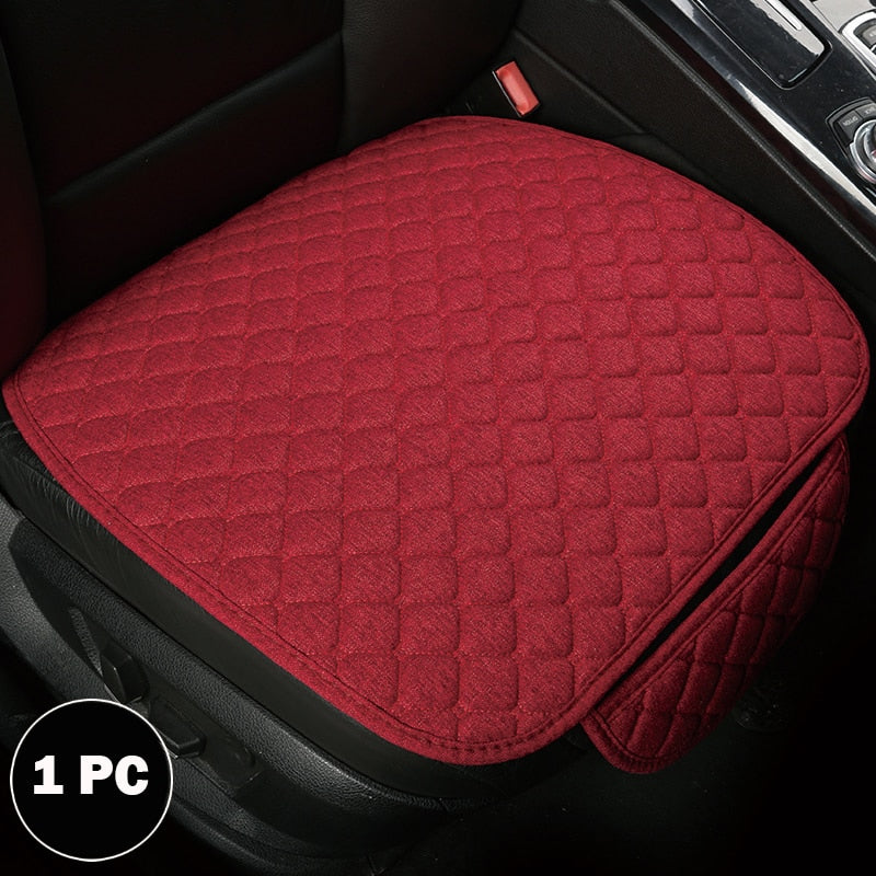 Universal Car Seat Cover Protector Linen Front Rear Back Flax Automobile Cushion Pad Mat Backrest Auto Car Accessori Interior