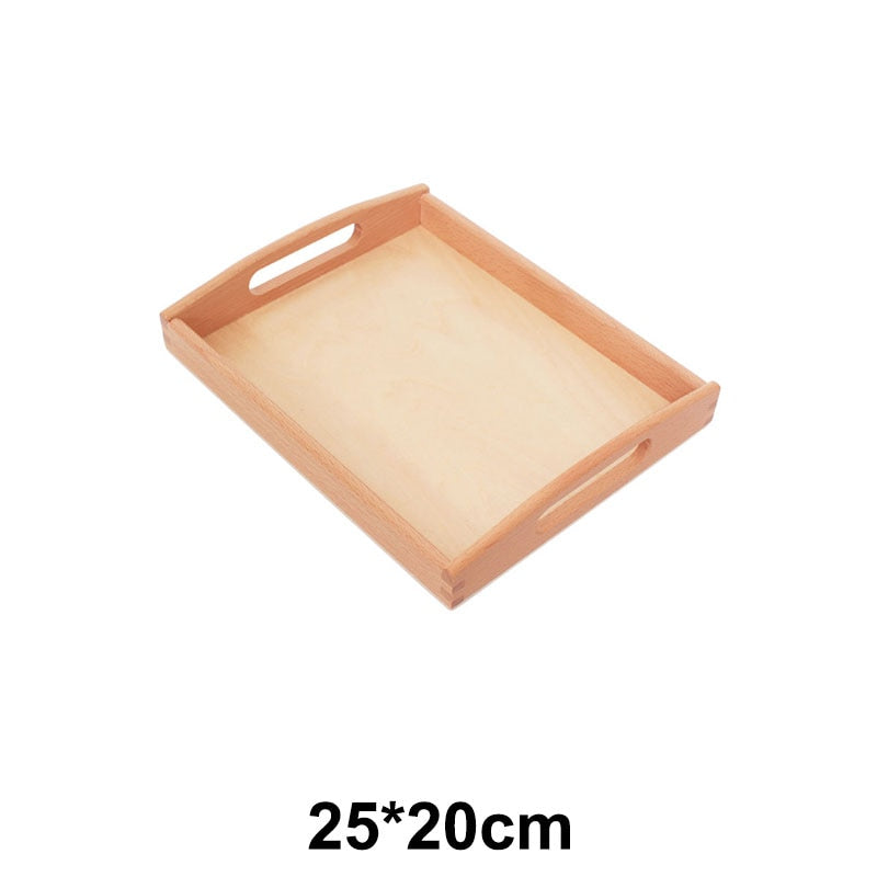 Wooden Tray Montessori Furniture Toys Montessori Practical Educational Preschool Toys For Children Learning Dienblad Hout B2166F