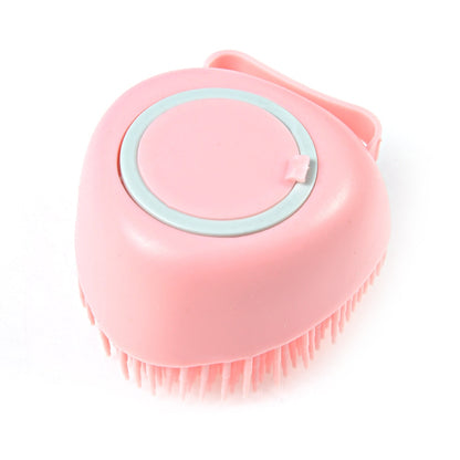 Bathroom Dog Bath Brush Massage Gloves Soft Safety Silicone Comb with Shampoo Box Pet  Dog Brush