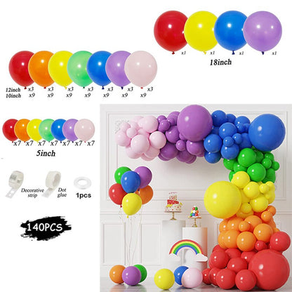 6 Colors Crepe Paper Latex Balloons Rainbow Birthday Decoration Kit Gender Reveal Party Balloon Wedding Oh Baby Shower Boy Girl