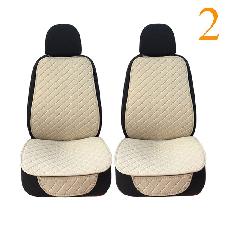 Universal Car Seat Cover Protector Linen Front Rear Back Flax Automobile Cushion Pad Mat Backrest Auto Car Accessori Interior