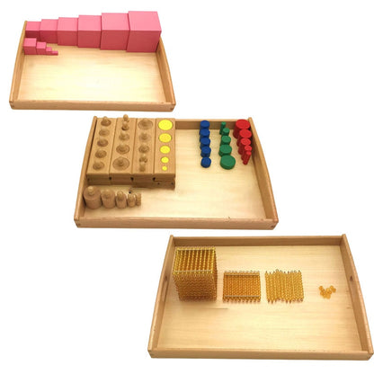 Wooden Tray Montessori Furniture Toys Montessori Practical Educational Preschool Toys For Children Learning Dienblad Hout B2166F