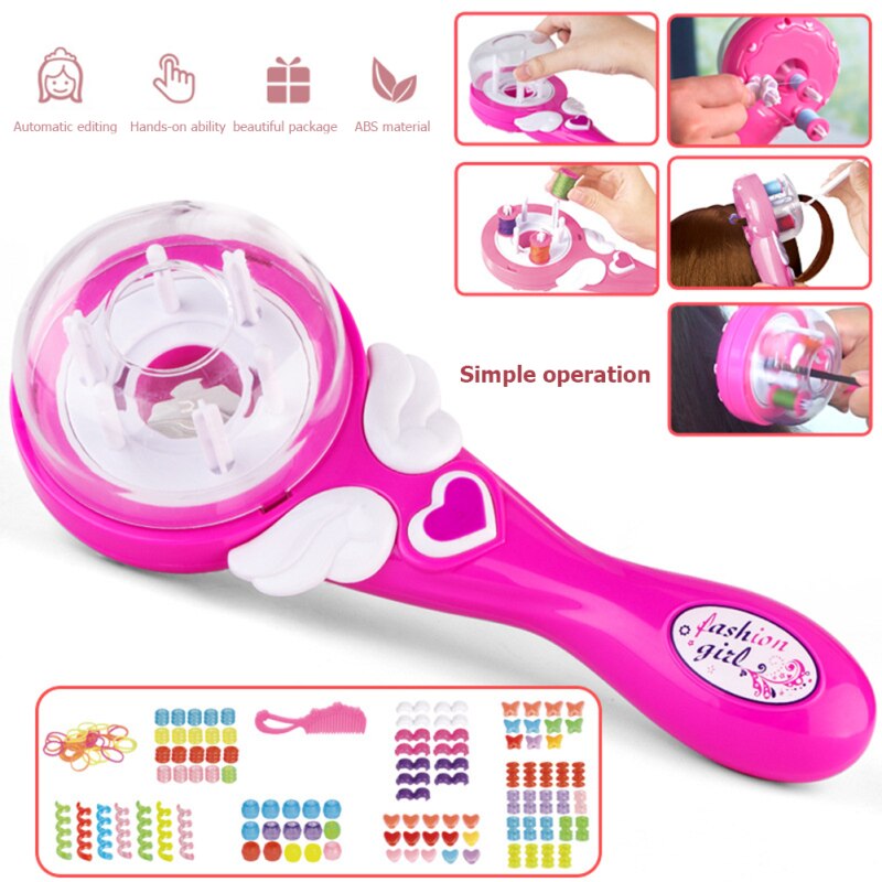 Electric Automatic Hair Braid DIY Stylish Braiding Hairstyle Tool Twist Braider Machine Weave Roller Pretend Kids Girls Toys