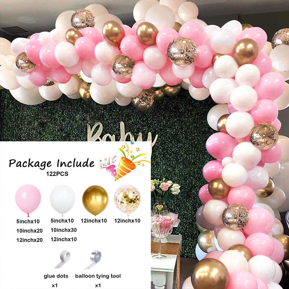 Pastel Pink Blue Balloons Arch Garland Kit Boys Girls Gender Reveal Baby Shower Ballon Decorations Birthday Party Decor Globos