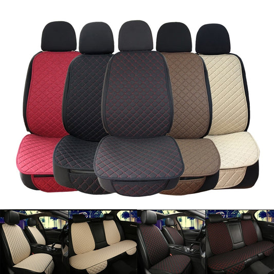 Universal Car Seat Cover Protector Linen Front Rear Back Flax Automobile Cushion Pad Mat Backrest Auto Car Accessori Interior