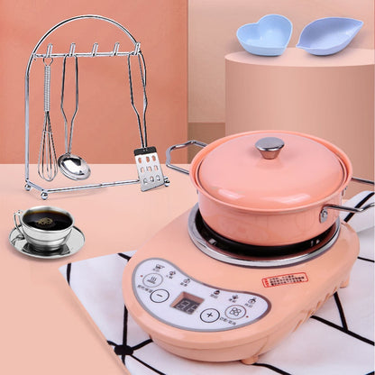 Children's Mini Kitchen Complete Cooking Girl Small Kitchen Set Children's Puzzle Play House Toys Real Cooking Food Set for Kids