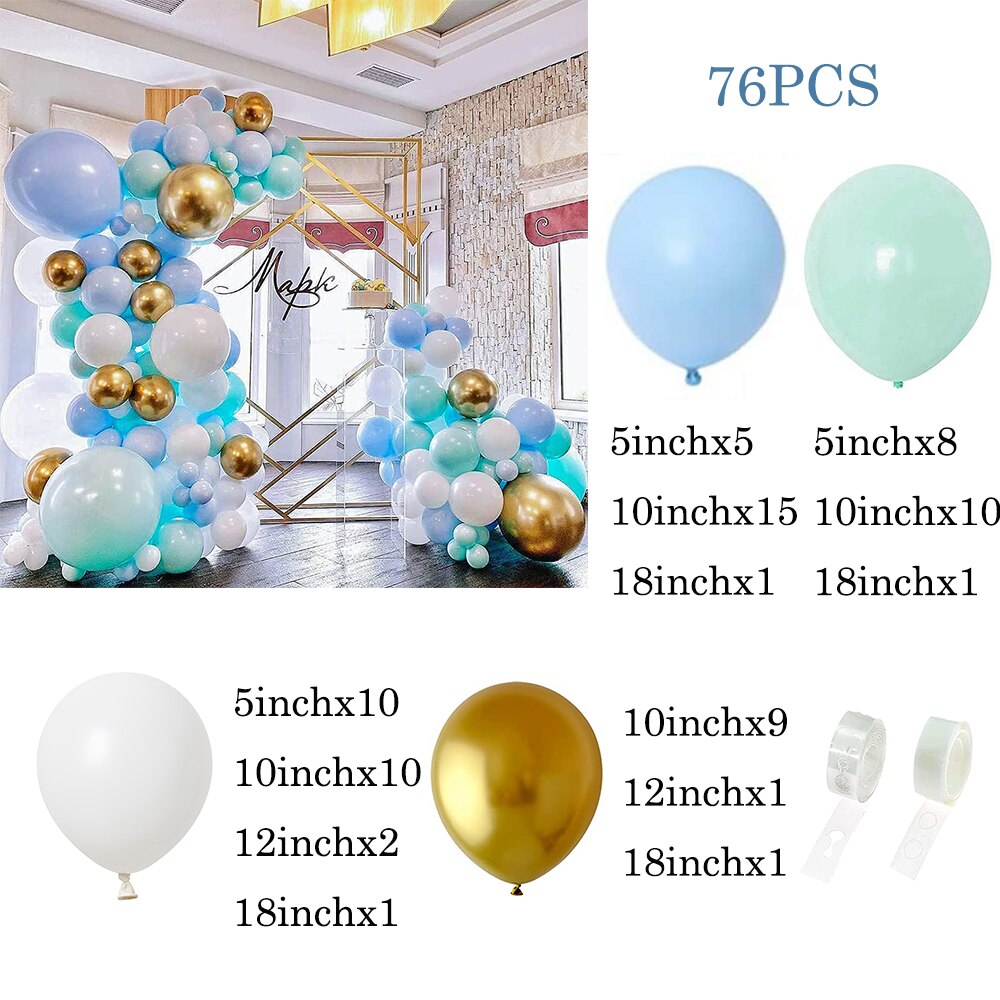 Pastel Pink Blue Balloons Arch Garland Kit Boys Girls Gender Reveal Baby Shower Ballon Decorations Birthday Party Decor Globos