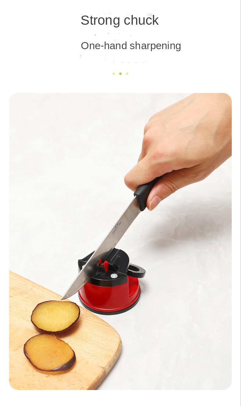 New kitchen domestic grindstone suction cup positioning grindstone mini manual tungsten steel grindston