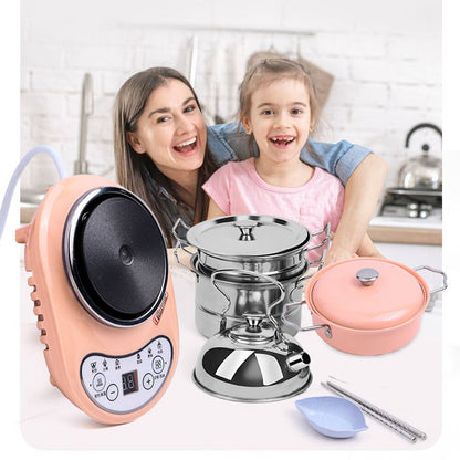 Children's Mini Kitchen Complete Cooking Girl Small Kitchen Set Children's Puzzle Play House Toys Real Cooking Food Set for Kids