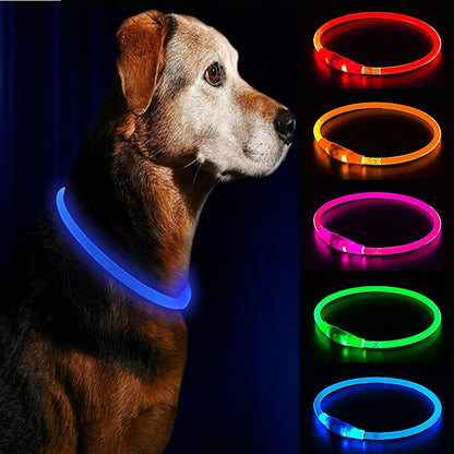 Led Usb Dog Collar Pet Dog Night Luminous Charge Collar Led Night Safety Flashing Glow Dog Loss Prevention Collar Pet Accessorie