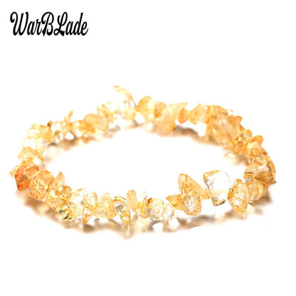 Natural Stone Bracelets for Women Strand Chips Nugget Clear Quartz Power Stone Opal Moonstone Beads Charkra Bracelet Wristband