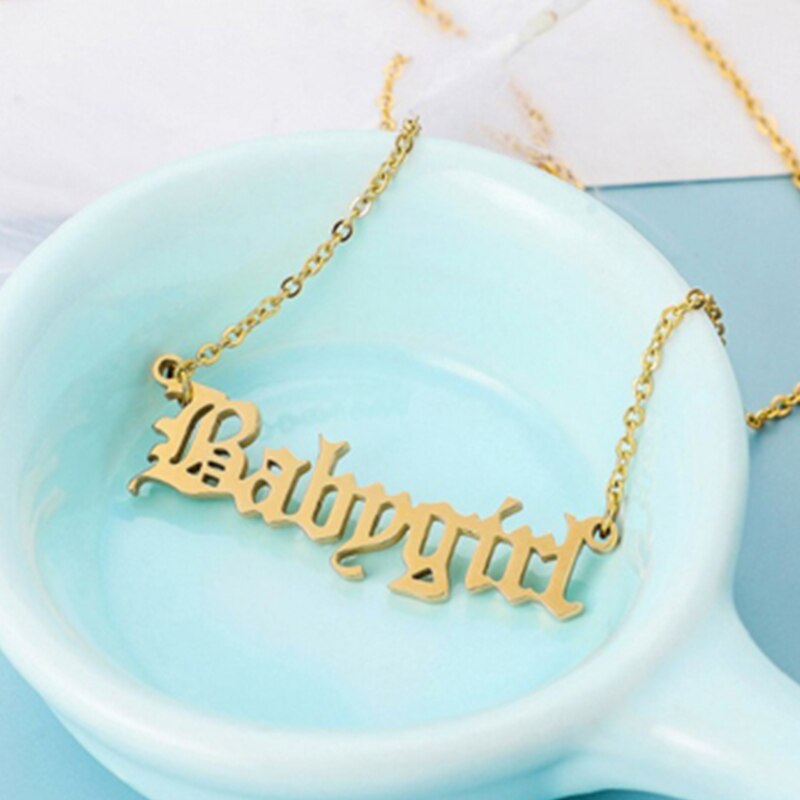 Personalize Jewelry Leo Zodiac Sign Astrology Necklace Star Sign 12 Constellation Old English Letter Aries Necklaces Gift