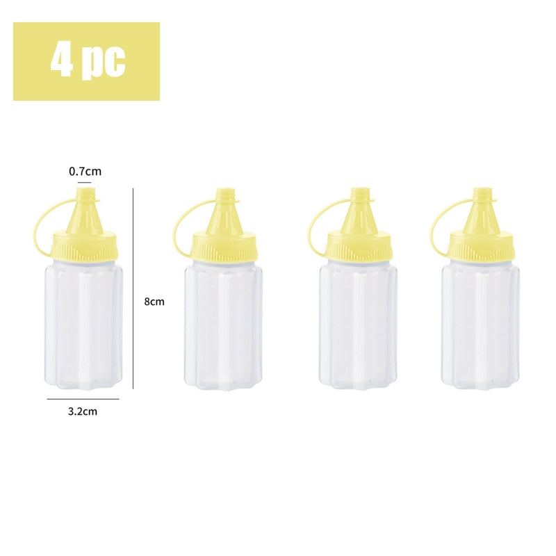 Mini Condiment Squeeze Bottle box Salad Dressing Ketchup Squeeze Jar Container Plastic Portable Lunch Box