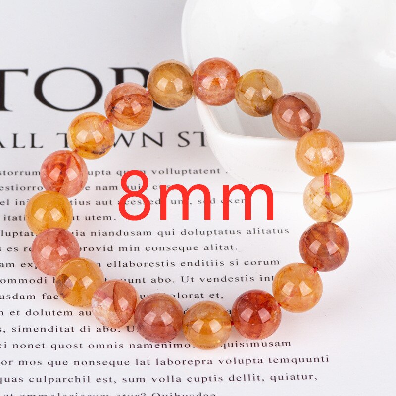 Natural Red Limonite Phantom Bracelet Crystal Gemstone Stretch Clear Round Beads Women Men Jewelry 8mm 9mm 10mm 11mm 12mm AAAAAA