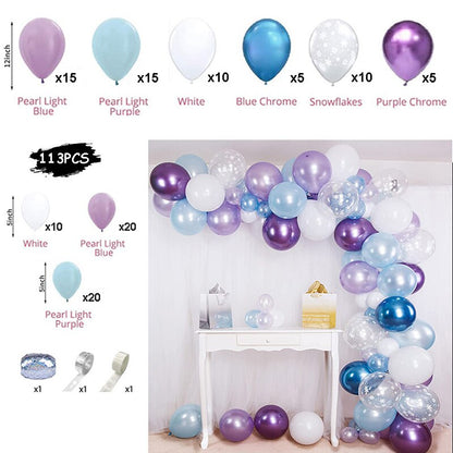 Flash Snowflake Elsa Frozen Arche Ballon Anniversaire Happy Birthday Snow Queen Balloons Party Decoration Kit Baby Shower Globos