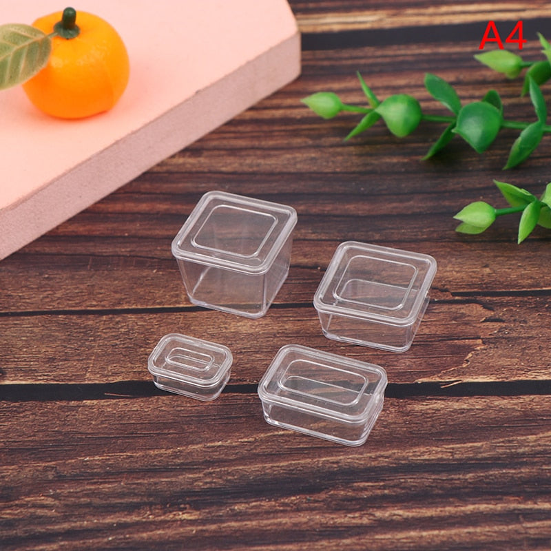 4Pcs 1/12 Miniature Dollhouse Food Container Set Mini Crisper Fruit Box lunch Box Bento Box Kitchen Blyth Doll House Accessories