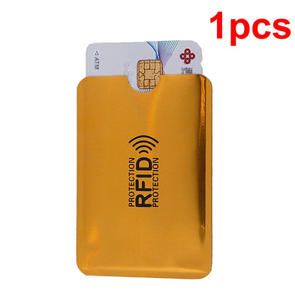 Men Anti Rfid Wallet Blocking Reader Lock Bank Card Holder Id Bank Card Case Protection Metal Credit NFC Holder Aluminium 6*9cm