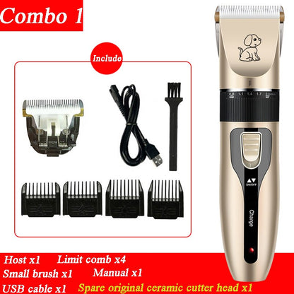 Dog Hair Clipper pet Hair Trimmer Puppy Grooming Electric Shaver Set Cat Accessories Ceramic Blade Recharge Profession supplies