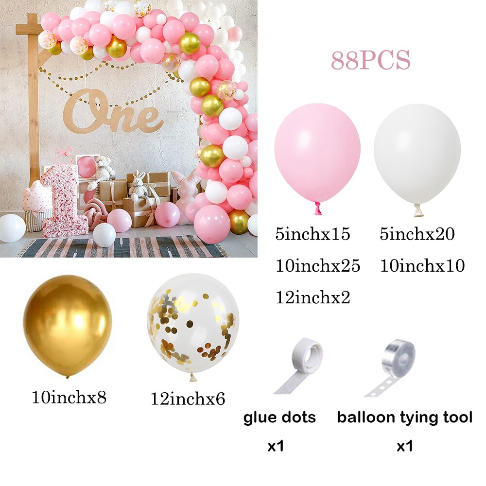 Pastel Pink Blue Balloons Arch Garland Kit Boys Girls Gender Reveal Baby Shower Ballon Decorations Birthday Party Decor Globos