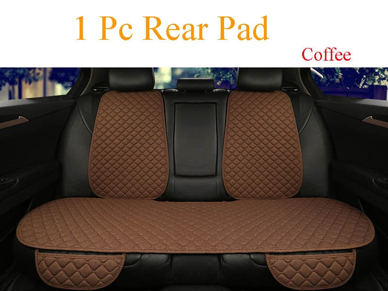 Universal Car Seat Cover Protector Linen Front Rear Back Flax Automobile Cushion Pad Mat Backrest Auto Car Accessori Interior