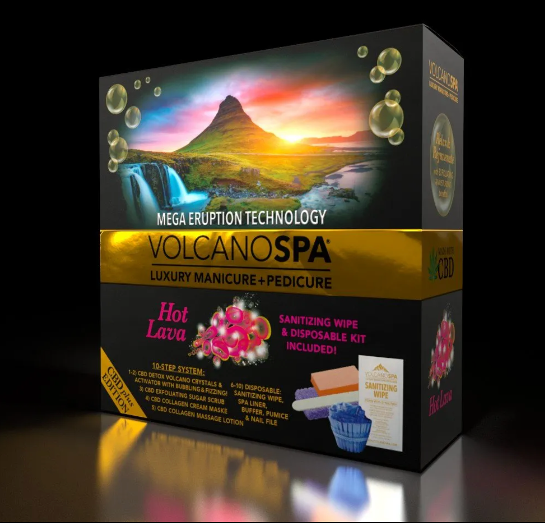 La Palm - Volcano Spa 10-IN-1 Pedicure Kit #Hot Lava CBD (10 Steps)