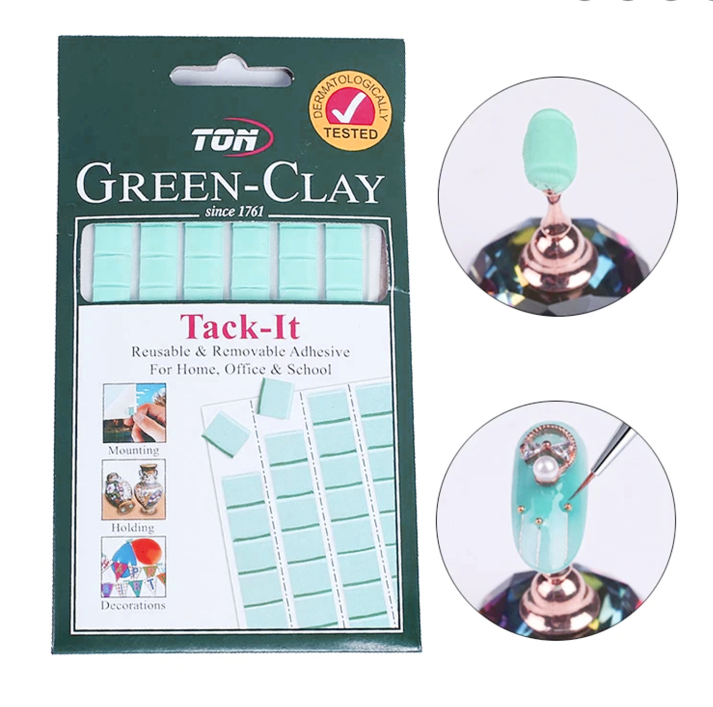 Tack-It Reusable Rubber Clay for Press On Holder Stand (102pcs)