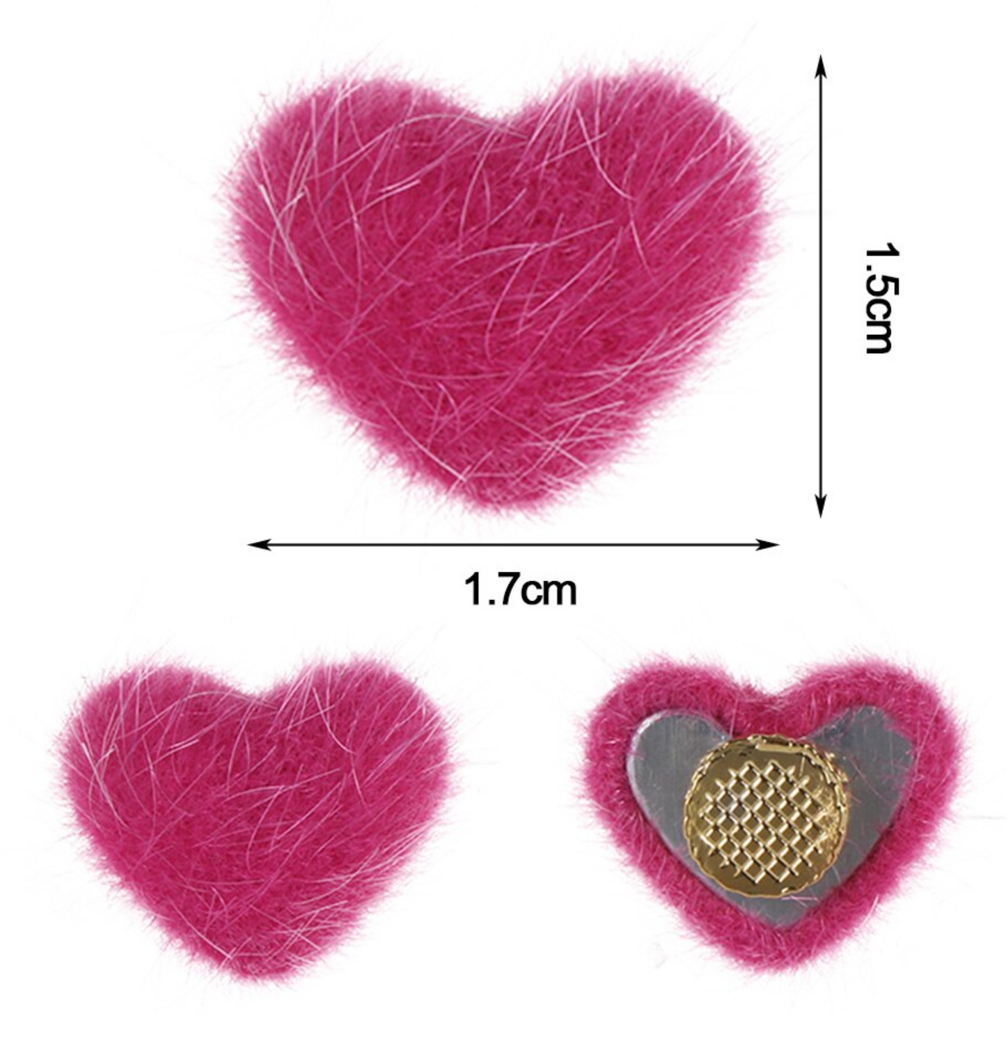 Heart Pom-Pom Magnet (Pair of 2pcs)