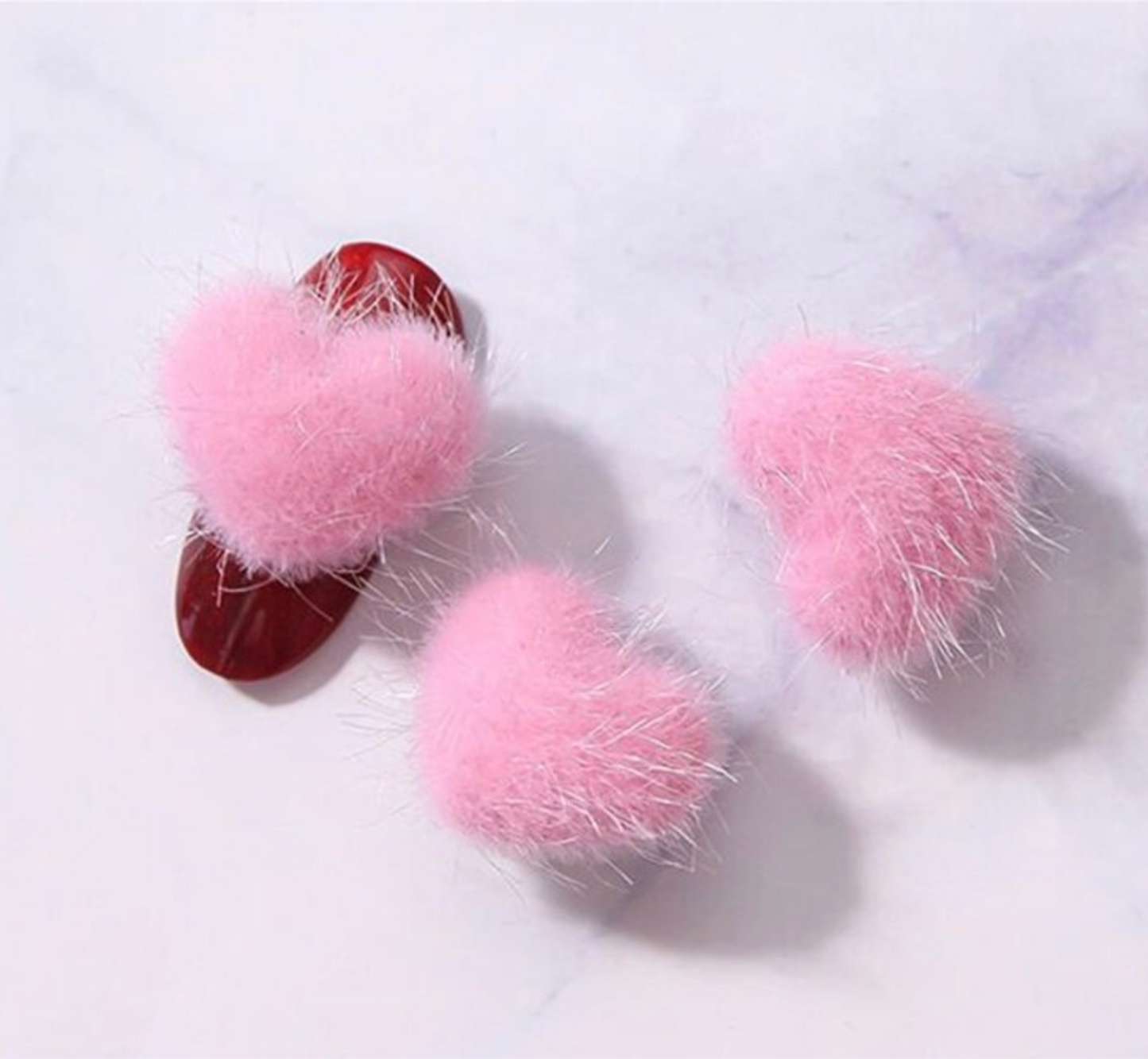 Heart Pom-Pom Magnet (Pair of 2pcs)