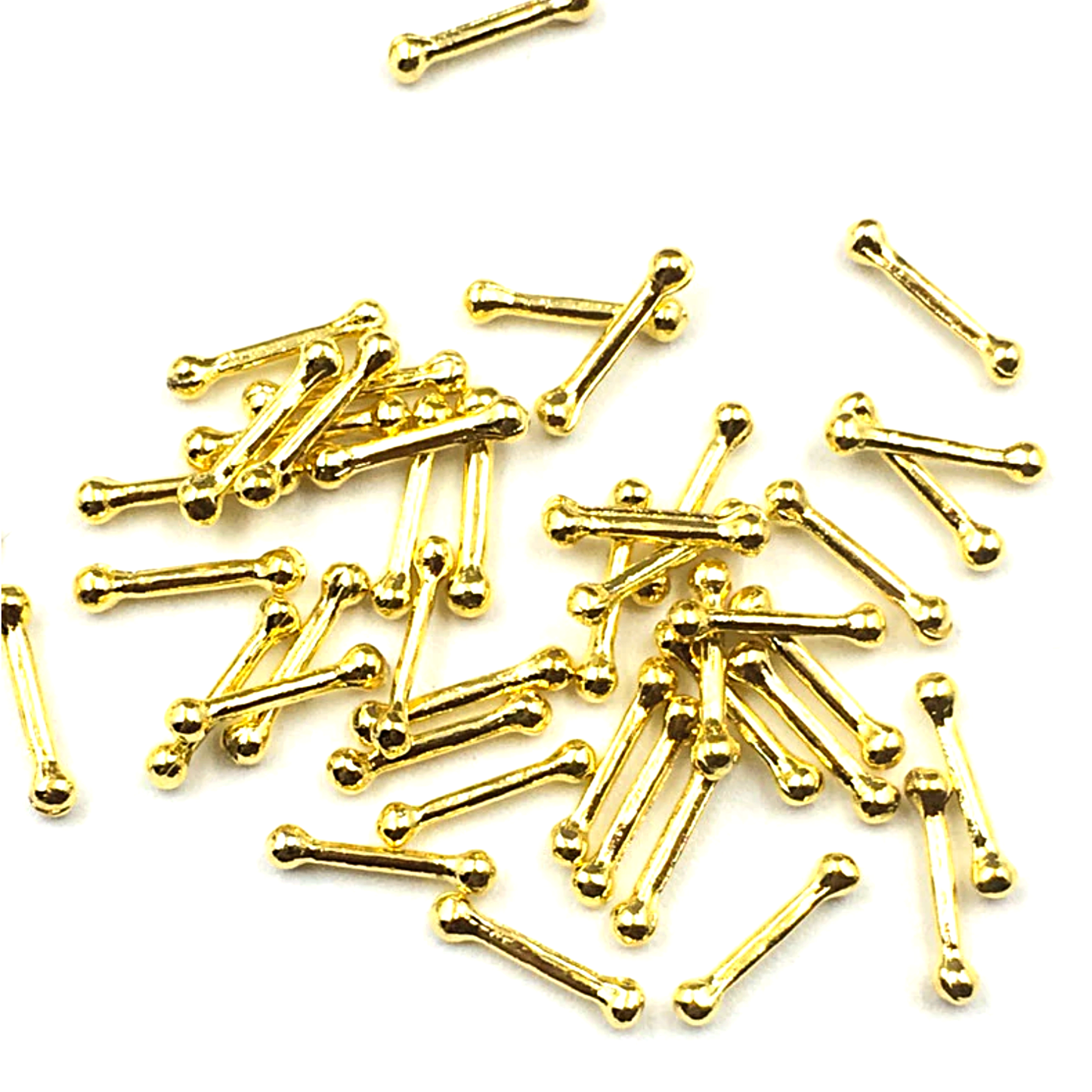 Nail Piercing Charm - Gold Metal Ball (Bag of 30pcs)