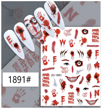 JNBS Nail Sticker Halloween Creepy