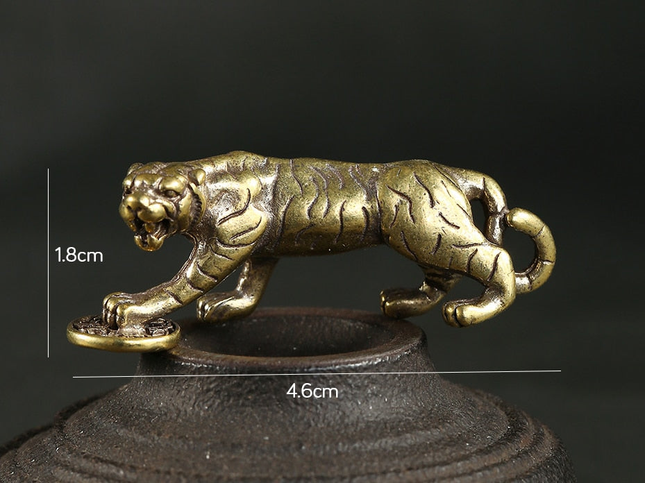 Brass Animal Statue Ornament Chinese Zodiac Rat Ox Tiger Rabbit Dragon Snake Horse Sheep Monkey Chicken Dog Pig Office Desk Deco