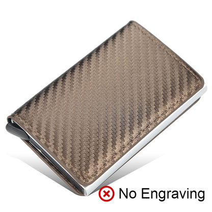 CEXIKA Anti RFID Blocking ID Credit Card Holder Case Wallet Men Business Carbon Aluminum Slim Mini Small Money Bag Wallets Purse