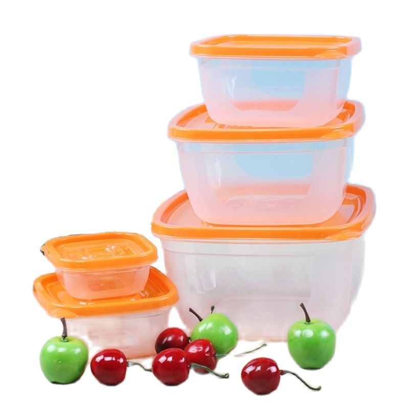 5 Pieces Sets plastic Lunch Box Portable Bowl  Food Container Lunchbox Eco-Friendly Food  Storage Boxes Kitchen Seal Box