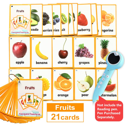 Children Baby English Learning Word Pocket Card Flashcard Montessori Educational Toys Words Table Game Gift for Kids Montessori