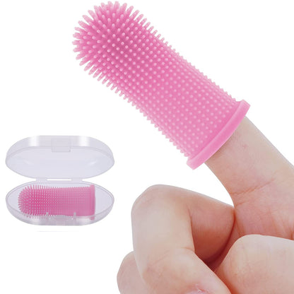 Dog Super Soft Pet Finger Toothbrush Teeth Cleaning Bad Breath Care Nontoxic Silicone Toothbrush Tool Dog Cat Cleaning Supplies