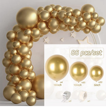 Black Gold Balloon Garland Arch Kit Confetti Latex Balloon Happy 30 40 50 Year Old Birthday Party Decoration 30th Anniversary