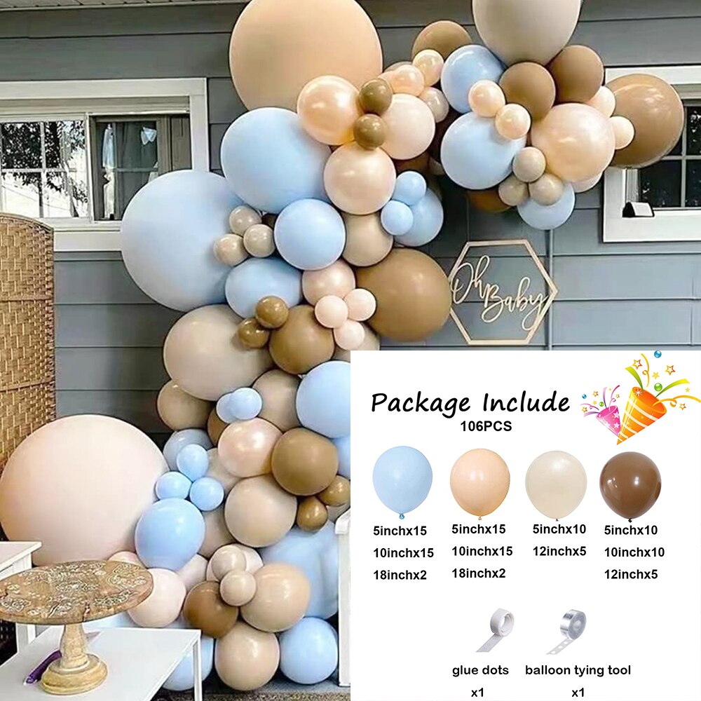 Pastel Pink Blue Balloons Arch Garland Kit Boys Girls Gender Reveal Baby Shower Ballon Decorations Birthday Party Decor Globos