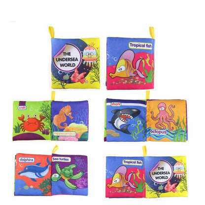 Montessori Baby Cloth Books Soft Rustle Sound Baby Quiet Books Infant Early Learning Educational Toys 0 -12 Months Rattle